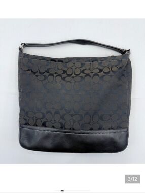 Coach Black/Brown Signature Jacquard Crossbody Bag